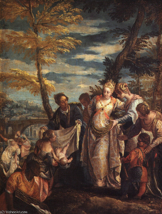Wikioo.org - The Encyclopedia of Fine Arts - Painting, Artwork by Paolo Veronese - The finding of moses, approx. prado