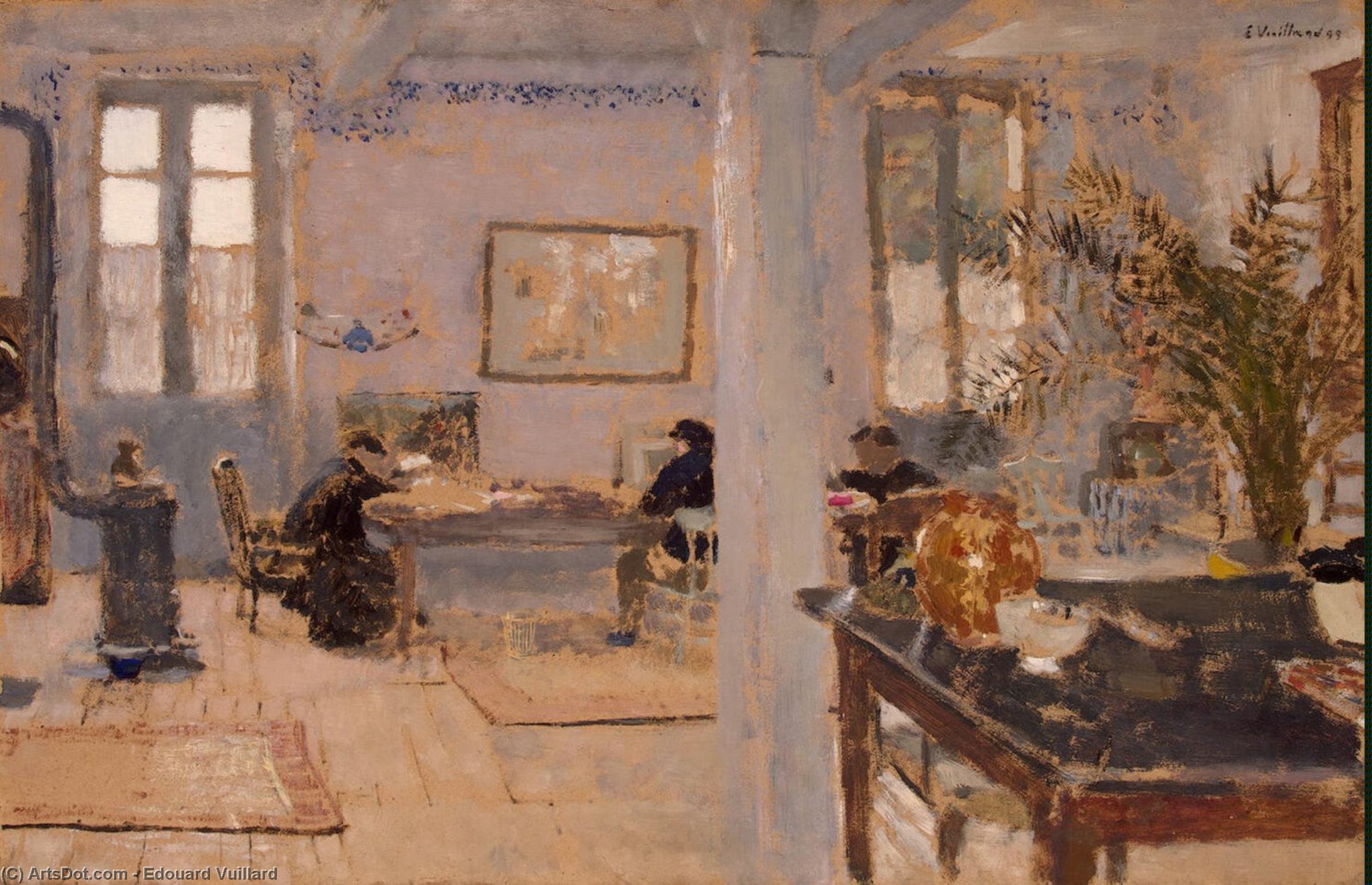 Wikioo.org - The Encyclopedia of Fine Arts - Painting, Artwork by Jean Edouard Vuillard - In a Room, Eremitaget