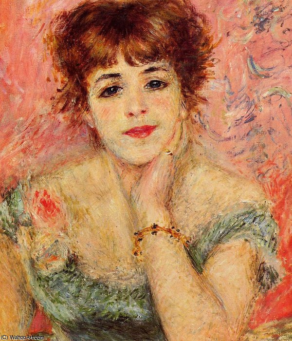 Wikioo.org - The Encyclopedia of Fine Arts - Painting, Artwork by Pierre-Auguste Renoir - Jeanne Samary (La Reverie)