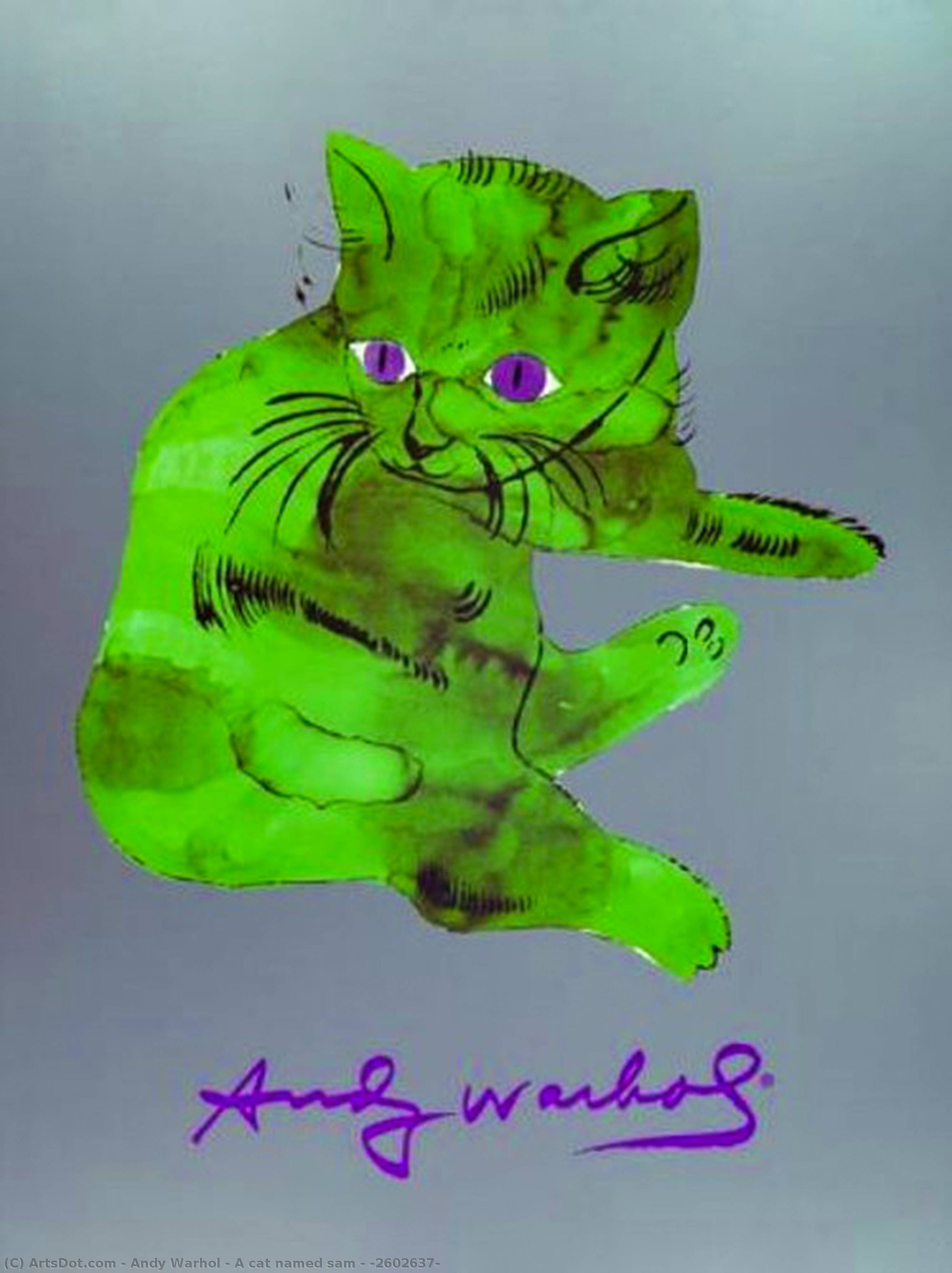 Wikioo.org – L'Encyclopédie des Beaux Arts - Peinture, Oeuvre de Andy Warhol - Un chat nommé sam - ( 2602637 )