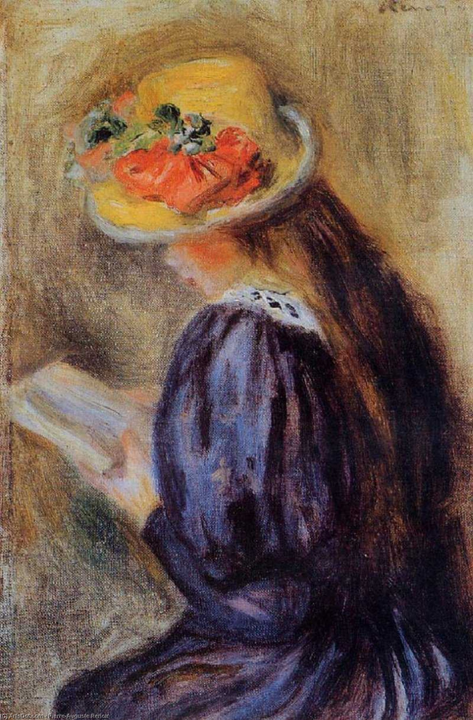 Wikioo.org – L'Enciclopedia delle Belle Arti - Pittura, Opere di Pierre-Auguste Renoir - Bambina in blu