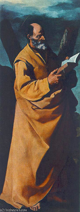Wikioo.org – La Enciclopedia de las Bellas Artes - Pintura, Obras de arte de Francisco Zurbaran - apóstol San Andrés