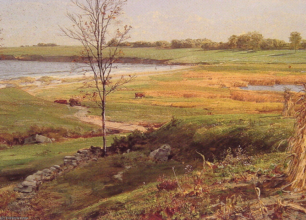 Wikioo.org - The Encyclopedia of Fine Arts - Painting, Artwork by William Trost Richards - Salt Marsh by the Sea