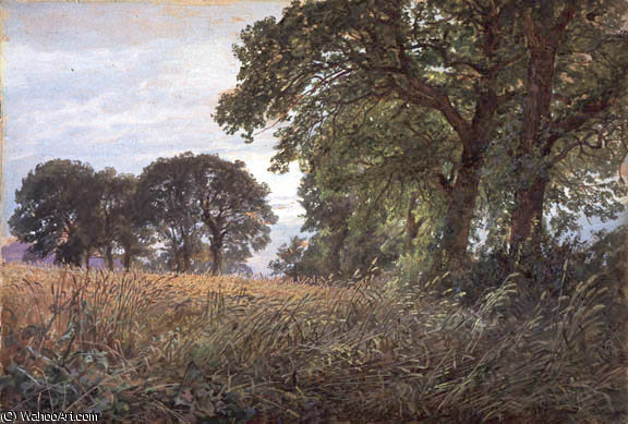 Wikioo.org - The Encyclopedia of Fine Arts - Painting, Artwork by William Trost Richards - Tennysons Farm, Farmington, Isle of Wight