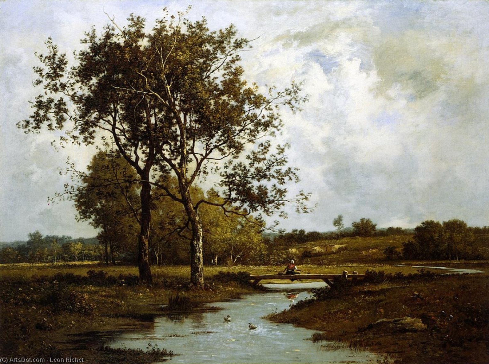 Wikioo.org - The Encyclopedia of Fine Arts - Painting, Artwork by Leon Richet - Banks of the River