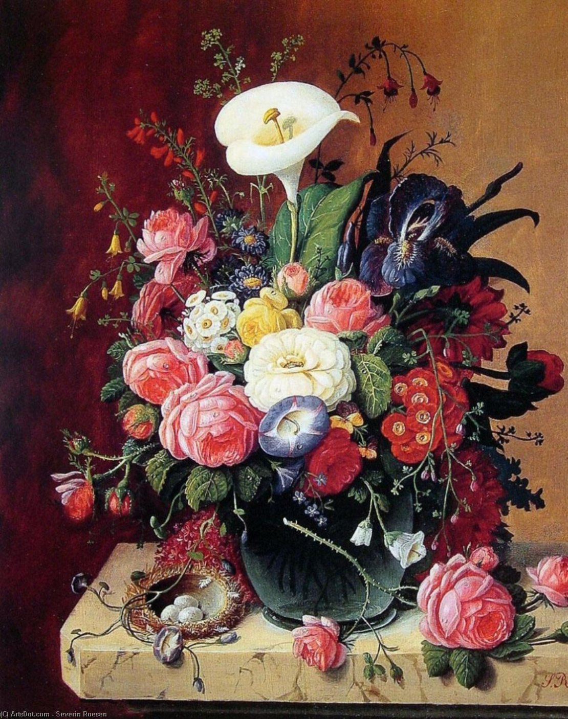 WikiOO.org - Енциклопедія образотворчого мистецтва - Живопис, Картини
 Severin Roesen - Floral still life