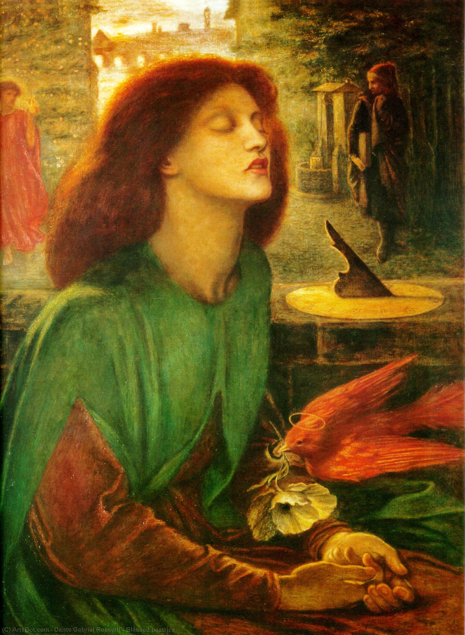 WikiOO.org - Encyclopedia of Fine Arts - Schilderen, Artwork Dante Gabriel Rossetti - Blessed beatrice