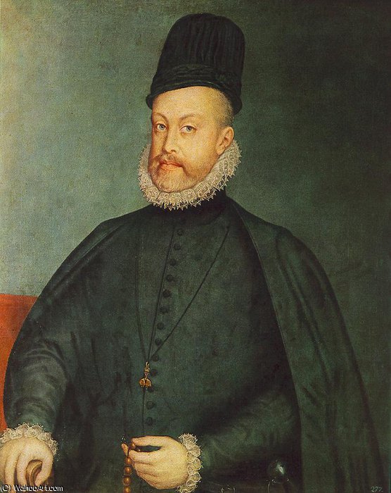 WikiOO.org - Enciklopedija dailės - Tapyba, meno kuriniai Alonso Sanchez Coello - Portrait of Philip II