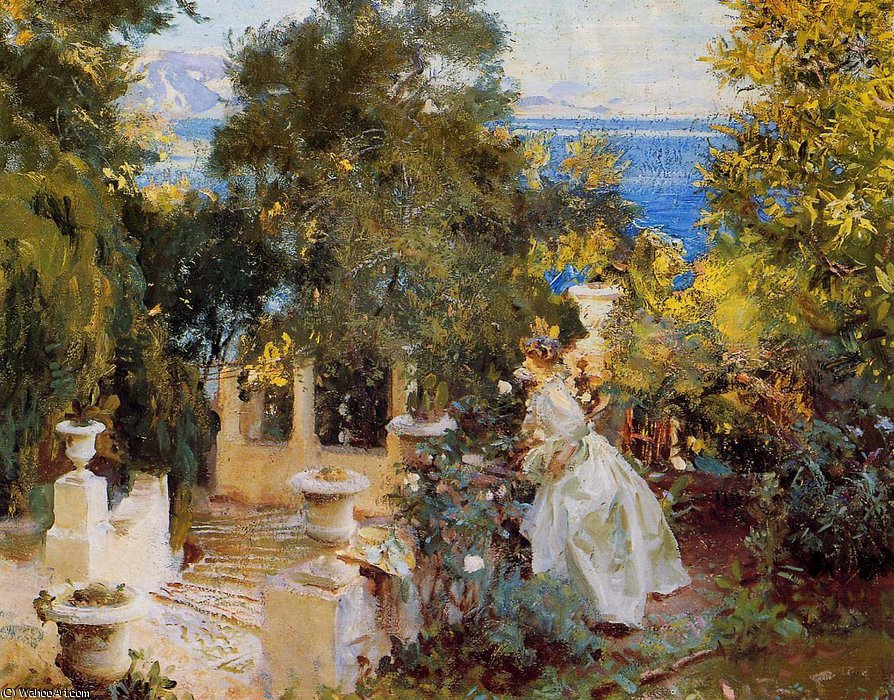 Wikioo.org - The Encyclopedia of Fine Arts - Painting, Artwork by John Singer Sargent - Garden in Corfu