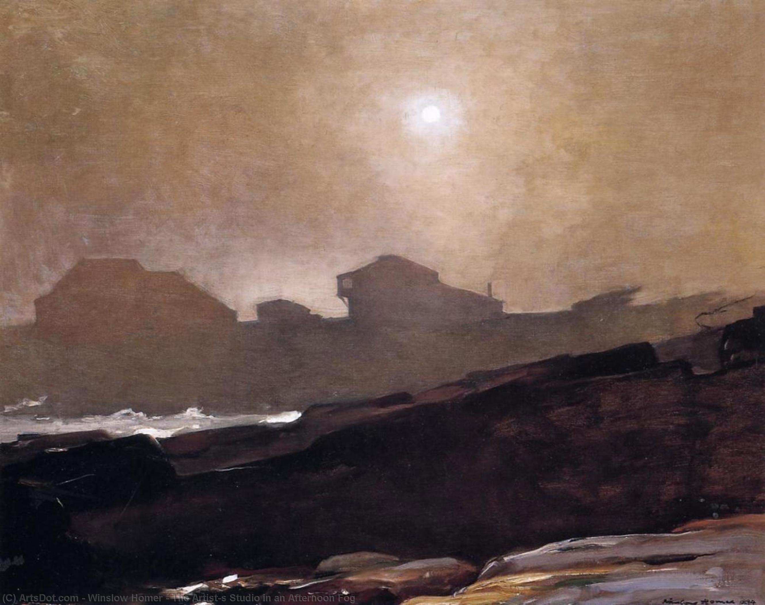 Wikioo.org - The Encyclopedia of Fine Arts - Painting, Artwork by Winslow Homer - The Artist's Studio in an Afternoon Fog