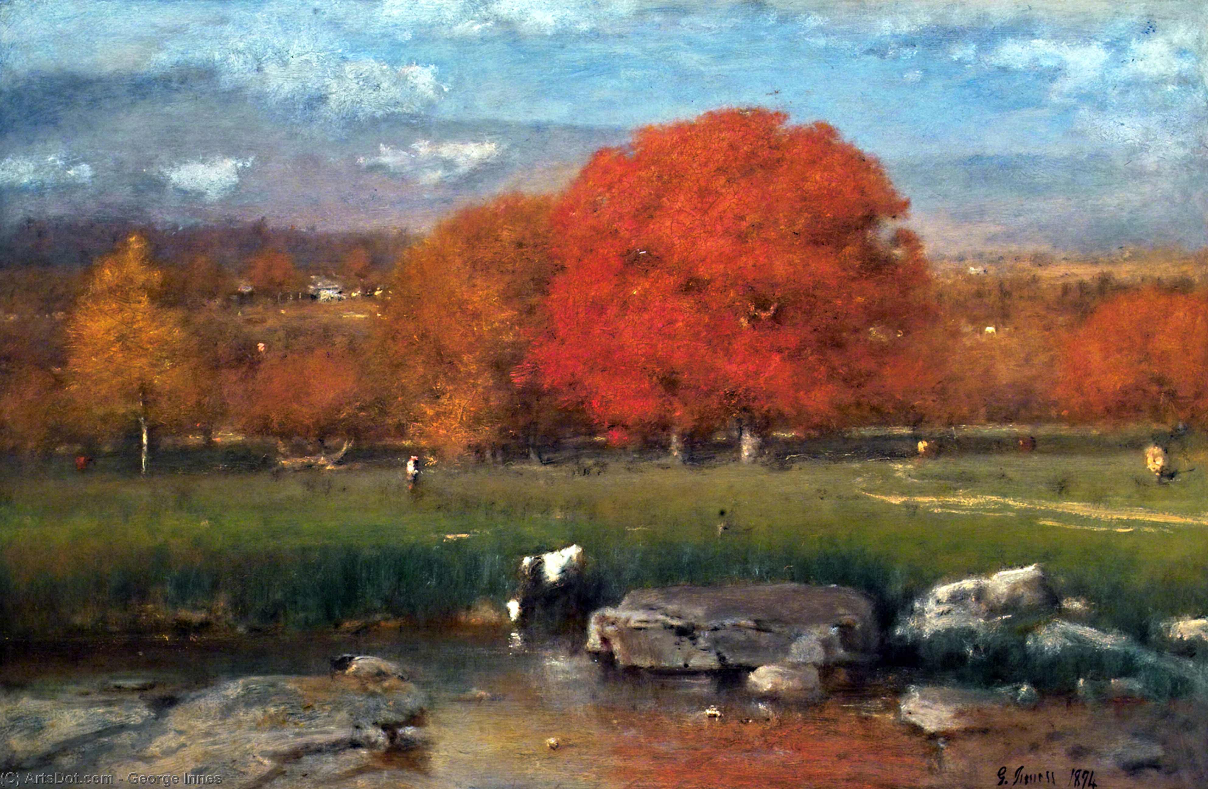 Wikioo.org - The Encyclopedia of Fine Arts - Painting, Artwork by George Innes - Morning, catskill valley