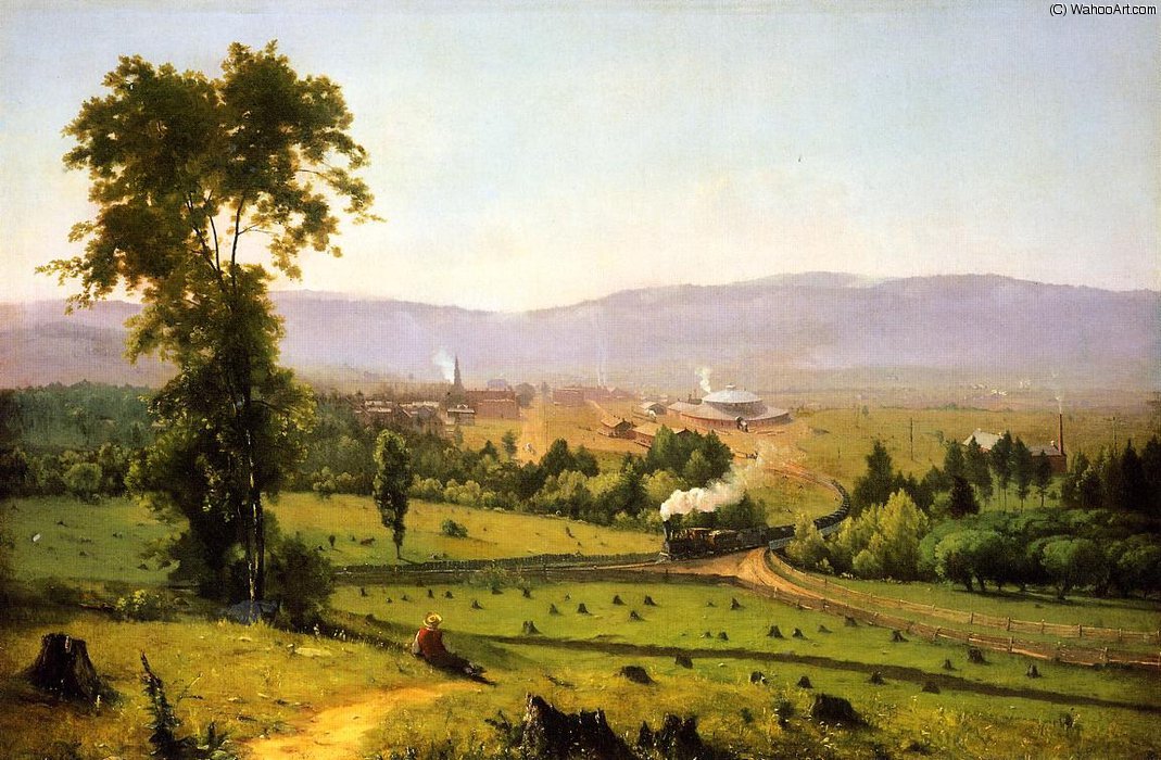 Wikioo.org – L'Encyclopédie des Beaux Arts - Peinture, Oeuvre de George Innes - La vallée de lackaanna