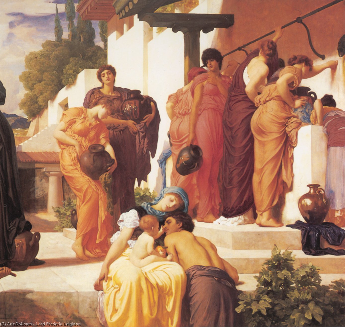 Wikioo.org - The Encyclopedia of Fine Arts - Painting, Artwork by Lord Frederic Leighton - Captive Andromache (Detail Right)