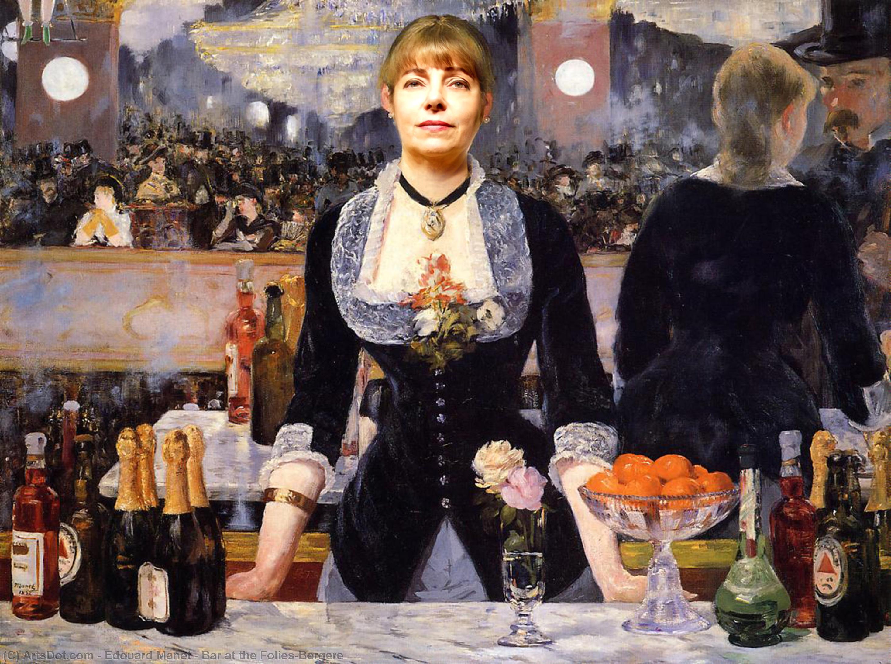 Wikoo.org - موسوعة الفنون الجميلة - اللوحة، العمل الفني Edouard Manet - Bar at the Folies-Bergere