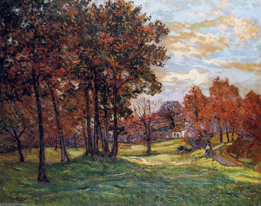 Wikioo.org - The Encyclopedia of Fine Arts - Painting, Artwork by Maxime Emile Louis Maufra - Autumn Landscape at Goulazon, Finistere
