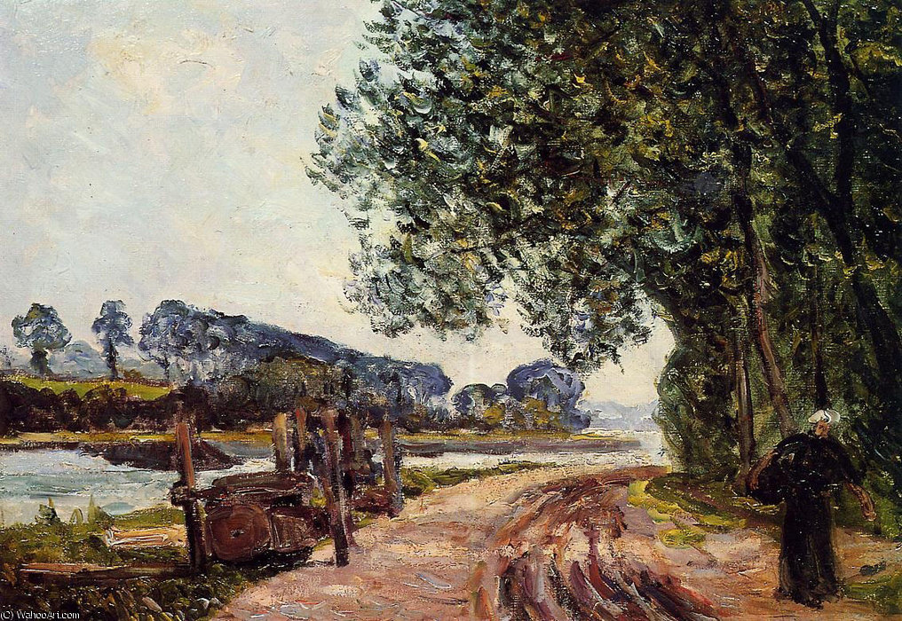 Wikioo.org - The Encyclopedia of Fine Arts - Painting, Artwork by Maxime Emile Louis Maufra - The Banks of the River Auray, Brittany