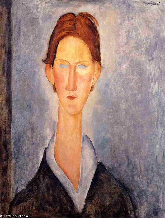 WikiOO.org - Encyclopedia of Fine Arts - Maľba, Artwork Amedeo Modigliani - Young Man (Student)