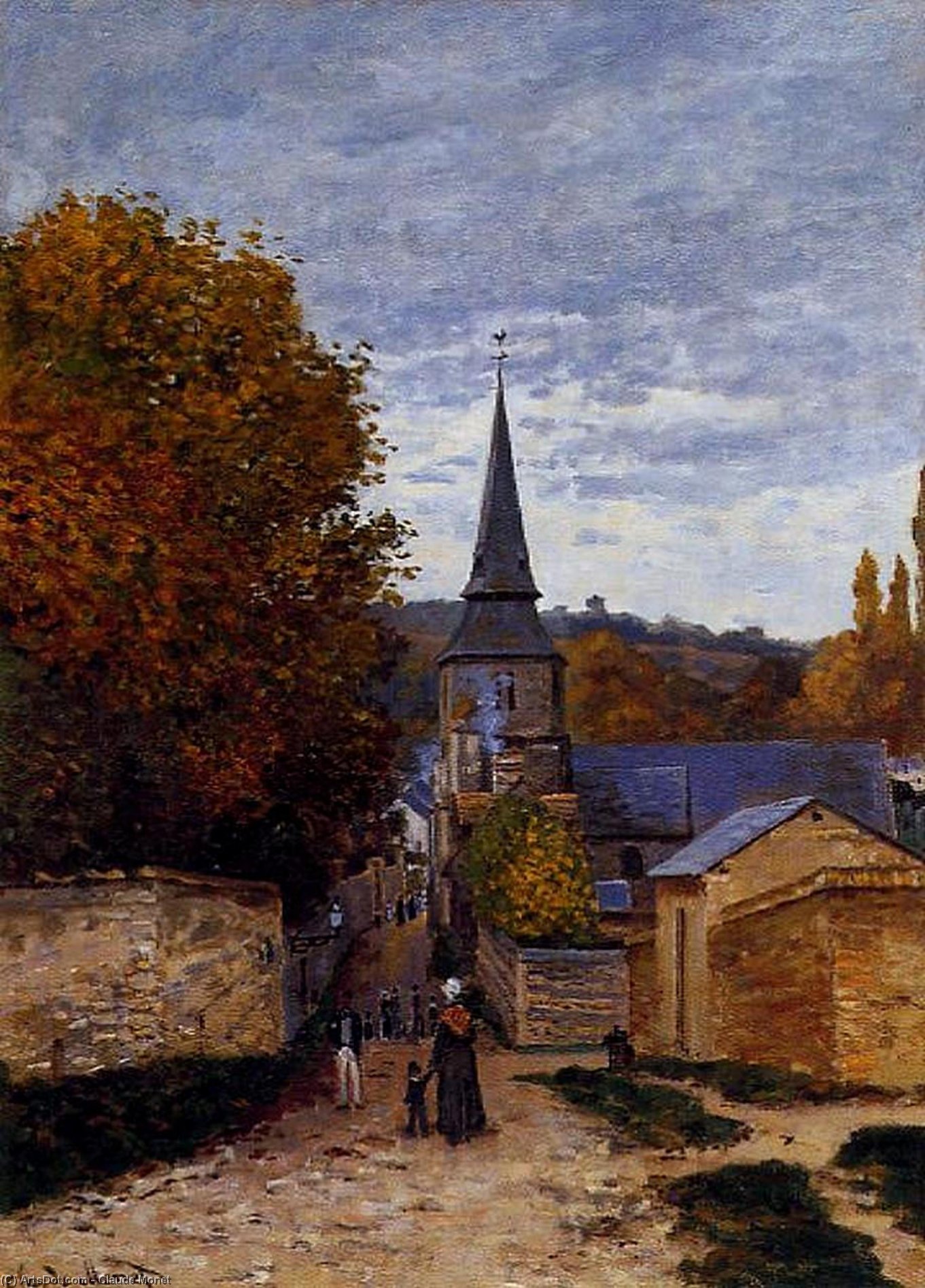 WikiOO.org - Encyclopedia of Fine Arts - Maľba, Artwork Claude Monet - Street in Sainte-Adresse