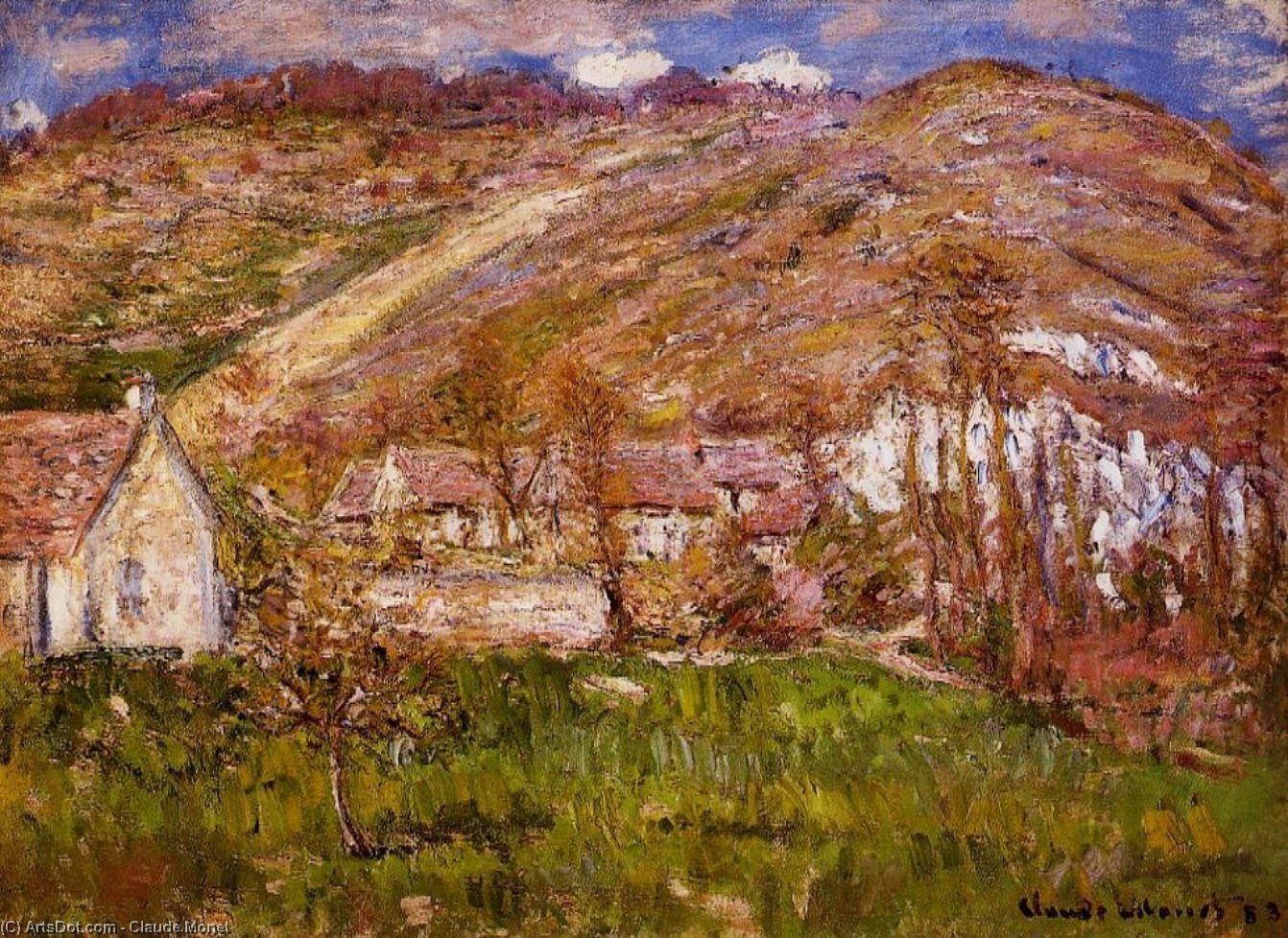 WikiOO.org - Enciclopedia of Fine Arts - Pictura, lucrări de artă Claude Monet - The Hamlet of Falaise, near Giverny