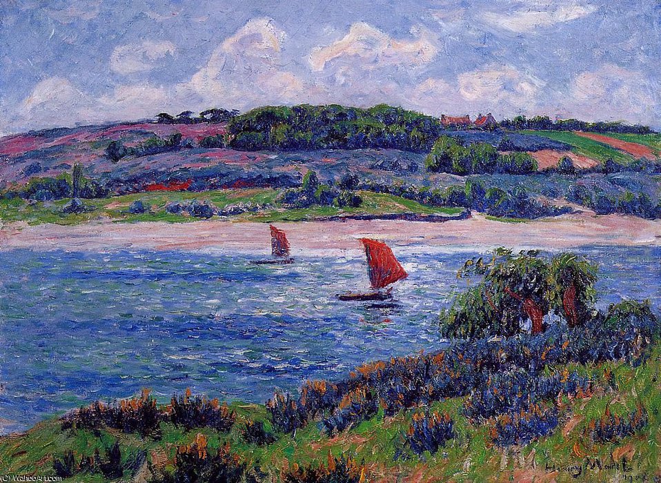 Wikioo.org - The Encyclopedia of Fine Arts - Painting, Artwork by Henri Moret - Balon river, finistere