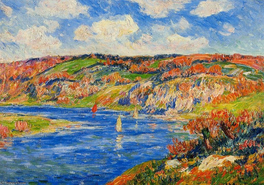 Wikioo.org - The Encyclopedia of Fine Arts - Painting, Artwork by Henri Moret - Riviere de St. Pautrice, Finistere