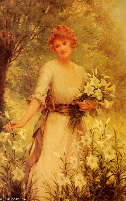 Wikioo.org - The Encyclopedia of Fine Arts - Painting, Artwork by Frederick Morgan - Picking wild flowers