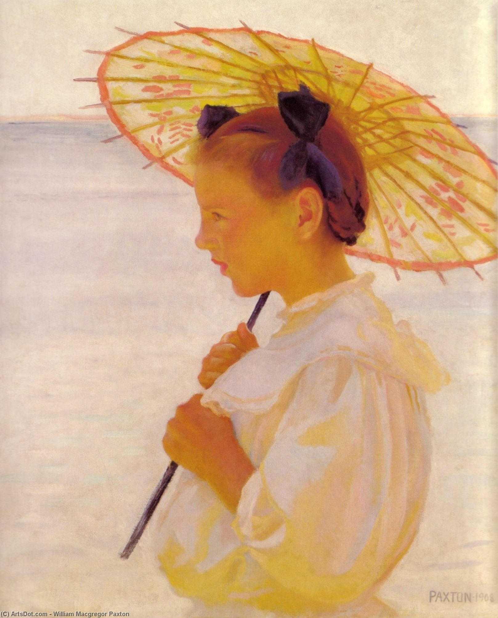 WikiOO.org - Encyclopedia of Fine Arts - Målning, konstverk William Macgregor Paxton - The chinese parasol