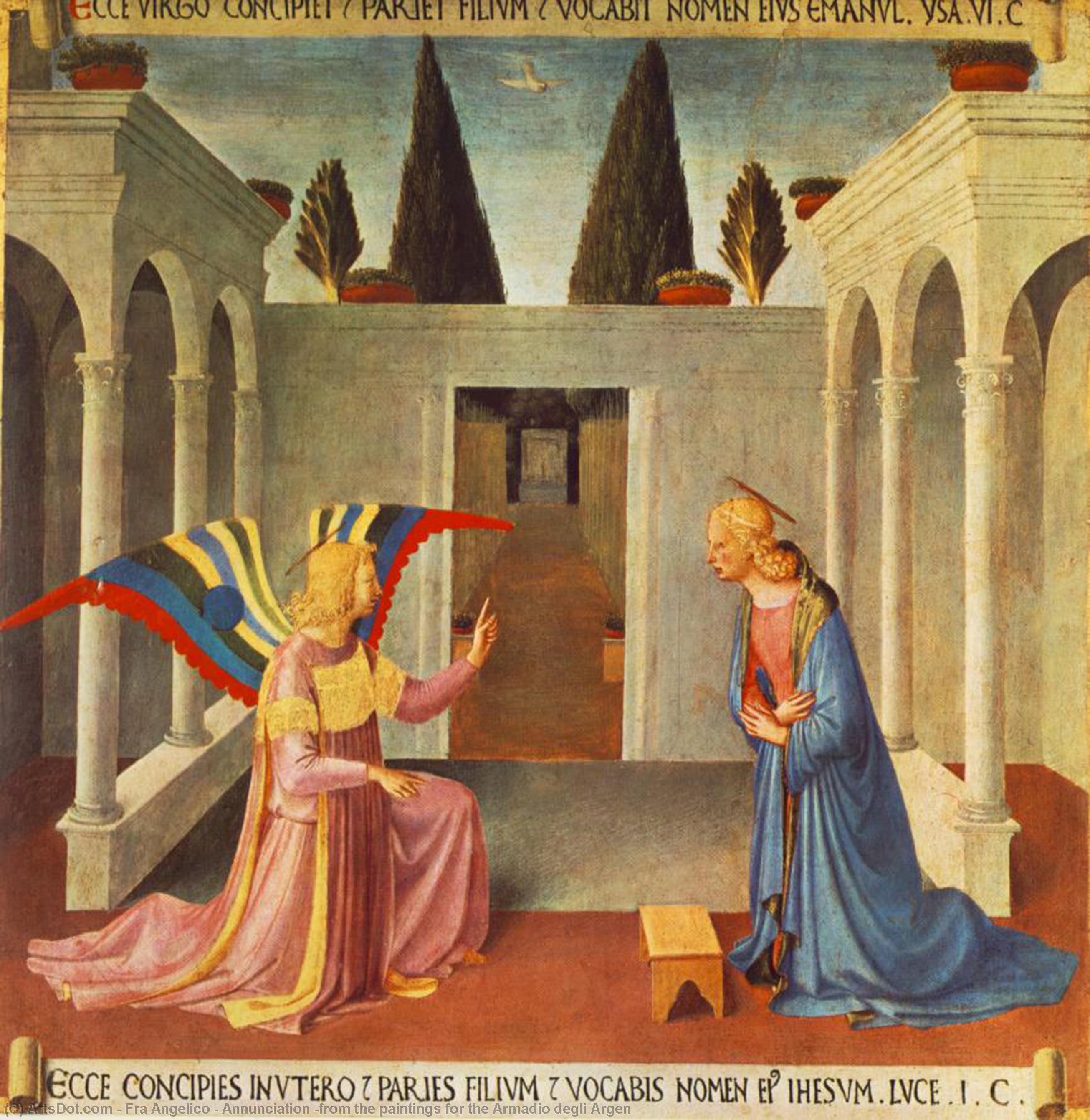 WikiOO.org - Enciklopedija dailės - Tapyba, meno kuriniai Fra Angelico - Annunciation (from the paintings for the Armadio degli Argen