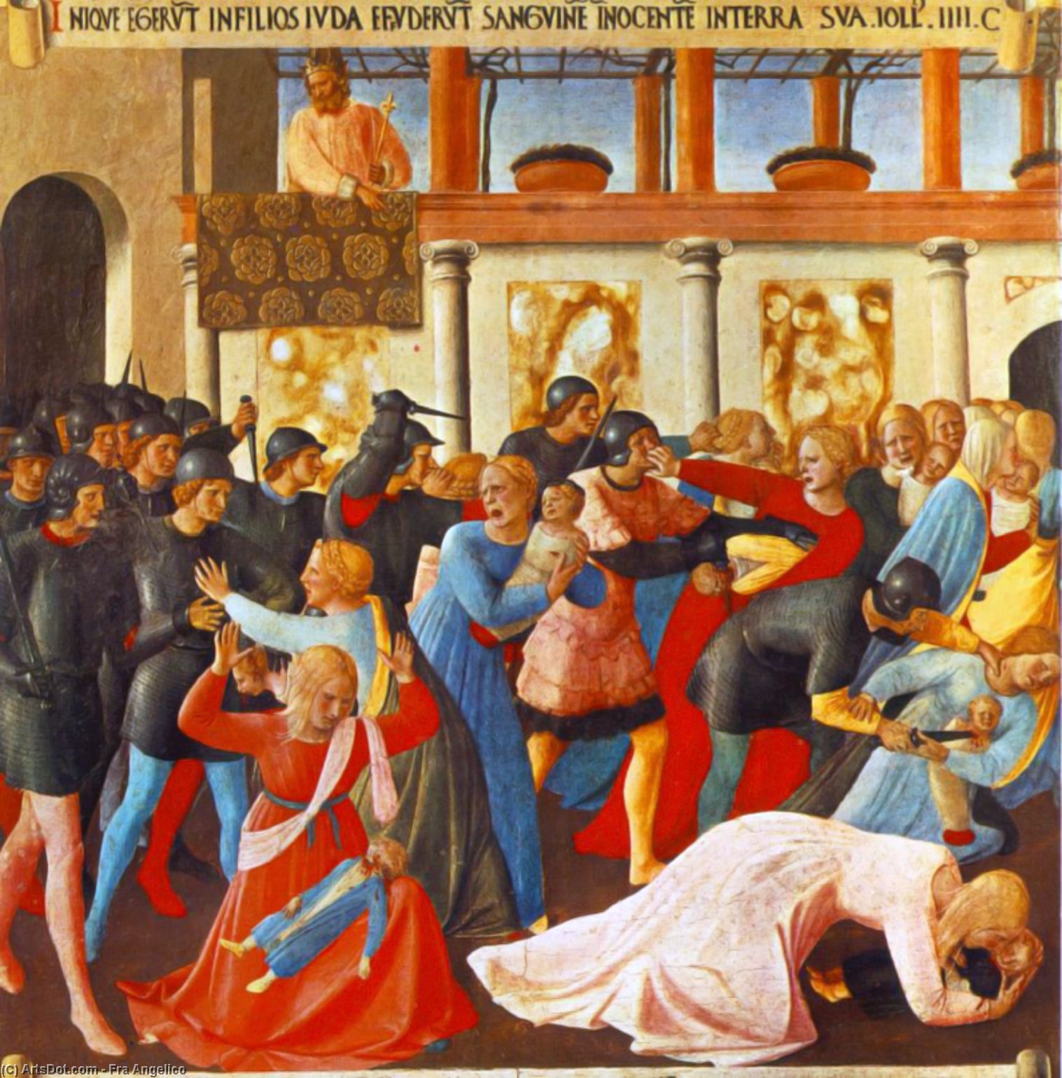 Wikioo.org - The Encyclopedia of Fine Arts - Painting, Artwork by Fra Angelico - Massacre of the Innocents (from the paintings for the Armadi