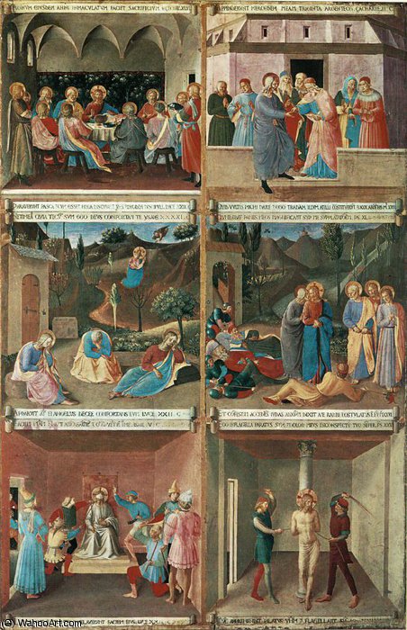 Wikioo.org – L'Encyclopédie des Beaux Arts - Peinture, Oeuvre de Fra Angelico - Peintures pour le Armadio degli Argenti (détail du centre inférieur