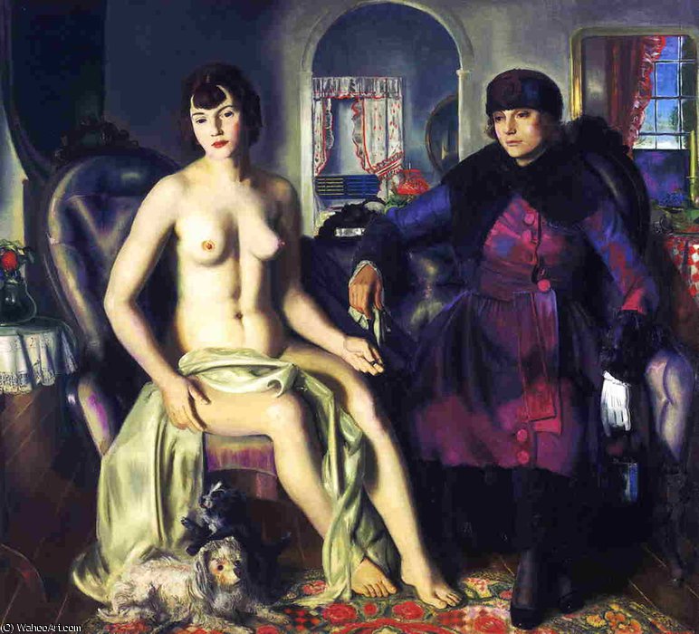 WikiOO.org - Encyclopedia of Fine Arts - Lukisan, Artwork George Wesley Bellows - Sacred and Profane Love