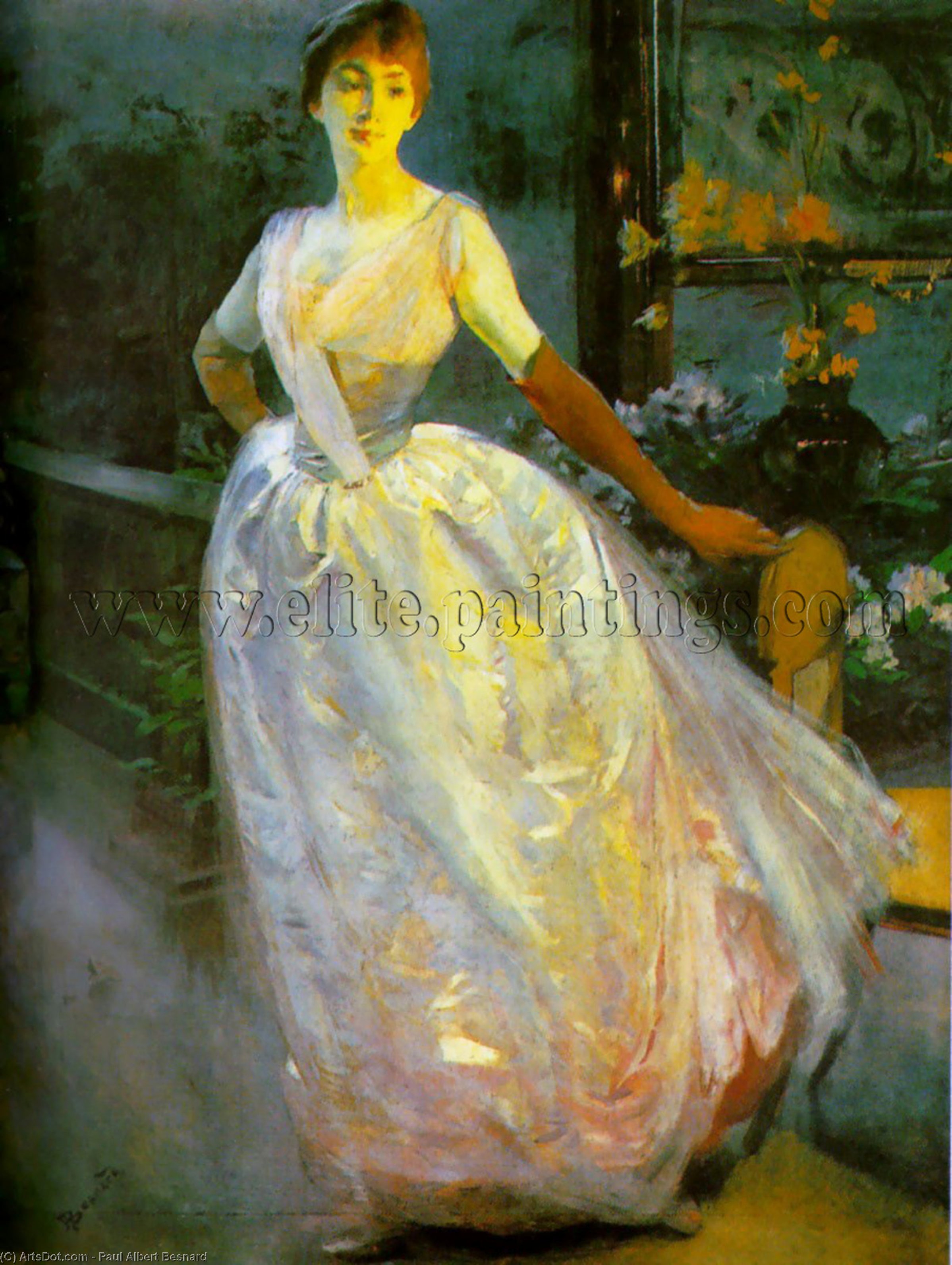 Wikioo.org - The Encyclopedia of Fine Arts - Painting, Artwork by Paul Albert Besnard - Portrait of Madame Roger Jourdain
