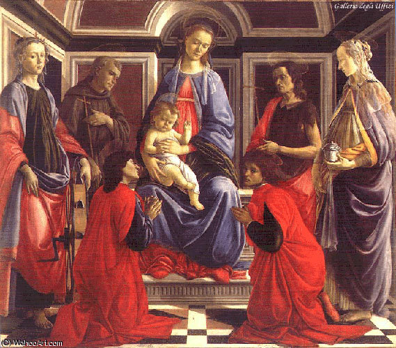 WikiOO.org - אנציקלופדיה לאמנויות יפות - ציור, יצירות אמנות Sandro Botticelli - Sant'Ambrogio Altarpiece