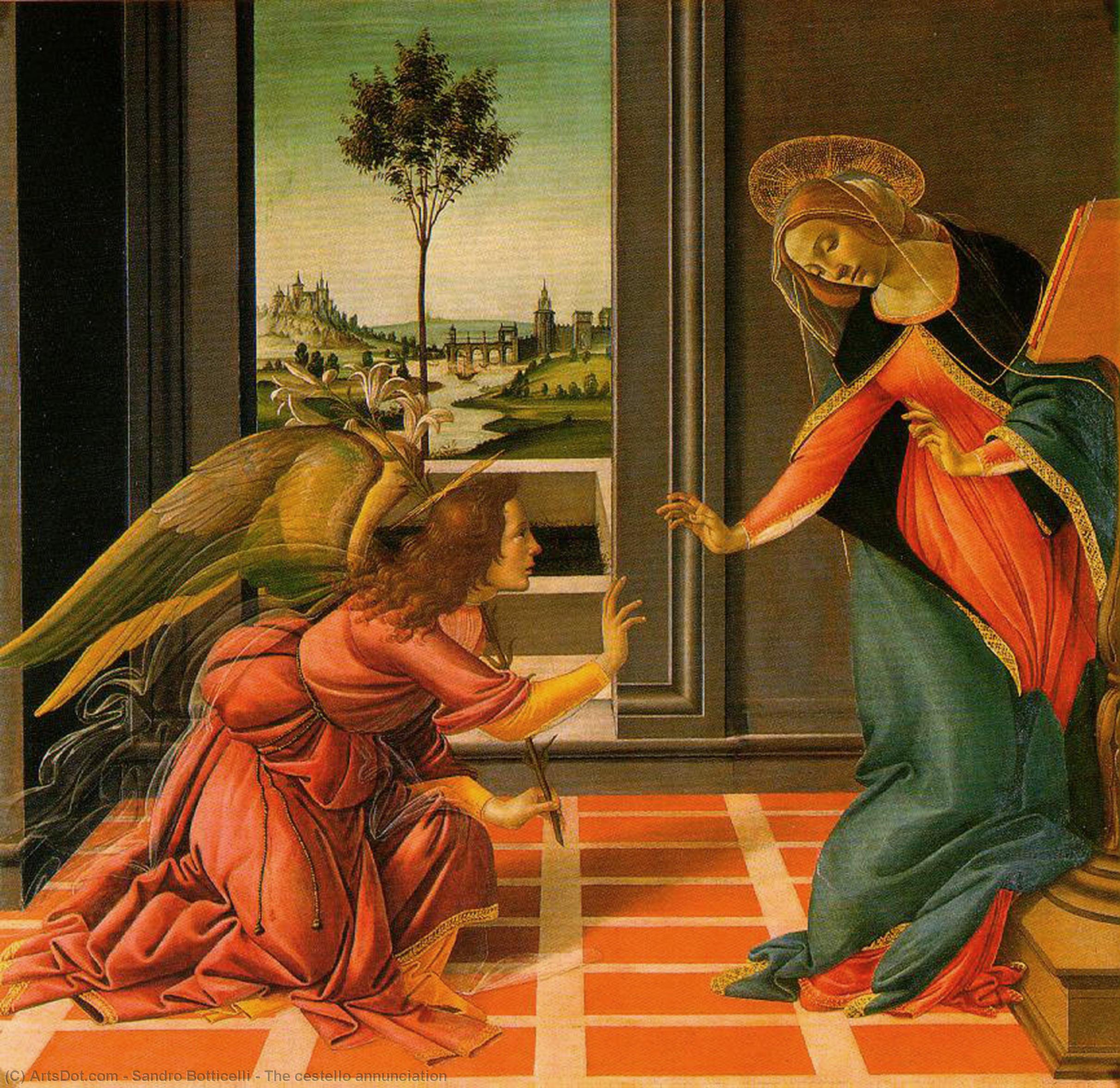 Wikioo.org - The Encyclopedia of Fine Arts - Painting, Artwork by Sandro Botticelli - The cestello annunciation