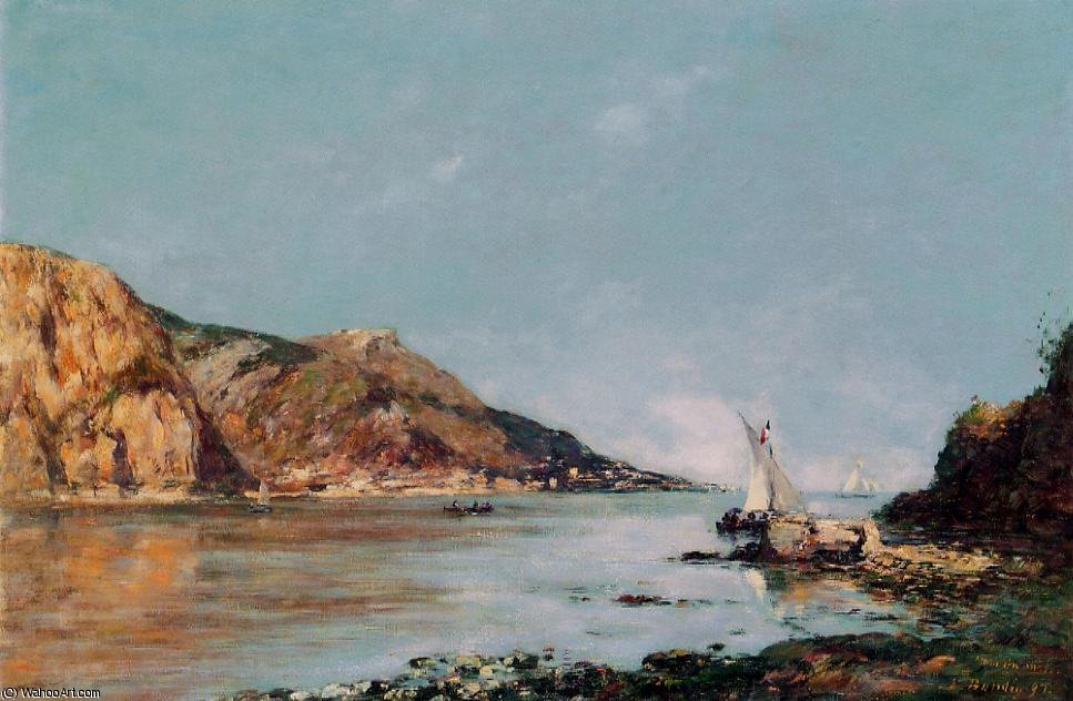 WikiOO.org - Енциклопедія образотворчого мистецтва - Живопис, Картини
 Eugène Louis Boudin - The Bay of Fourmis, Beaulieu