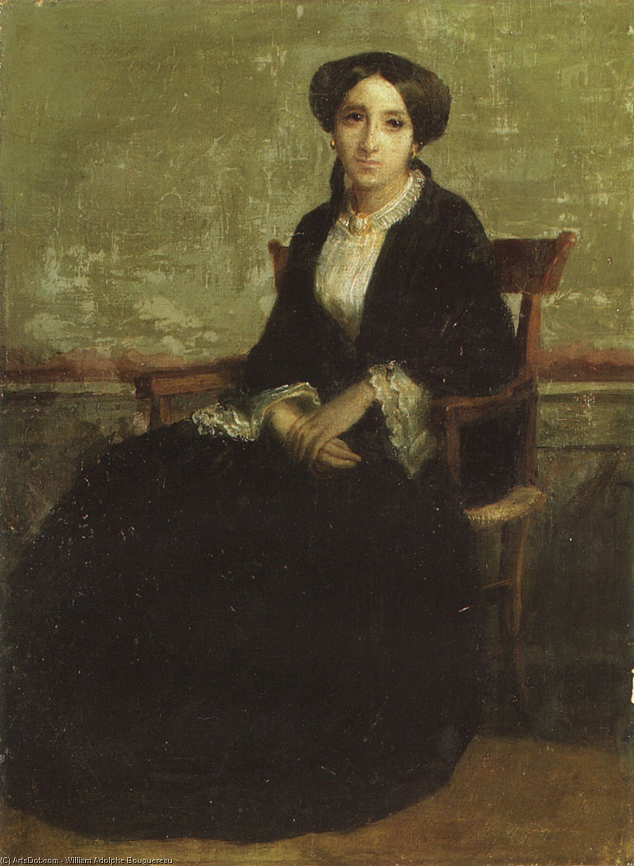 WikiOO.org - Encyclopedia of Fine Arts - Maleri, Artwork William Adolphe Bouguereau - A Portrait of Geneviève Bouguereau