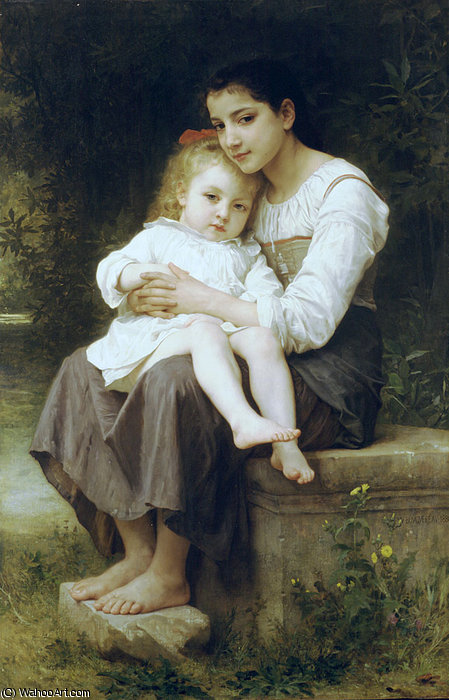 WikiOO.org - 百科事典 - 絵画、アートワーク William Adolphe Bouguereau - 大きい 妹