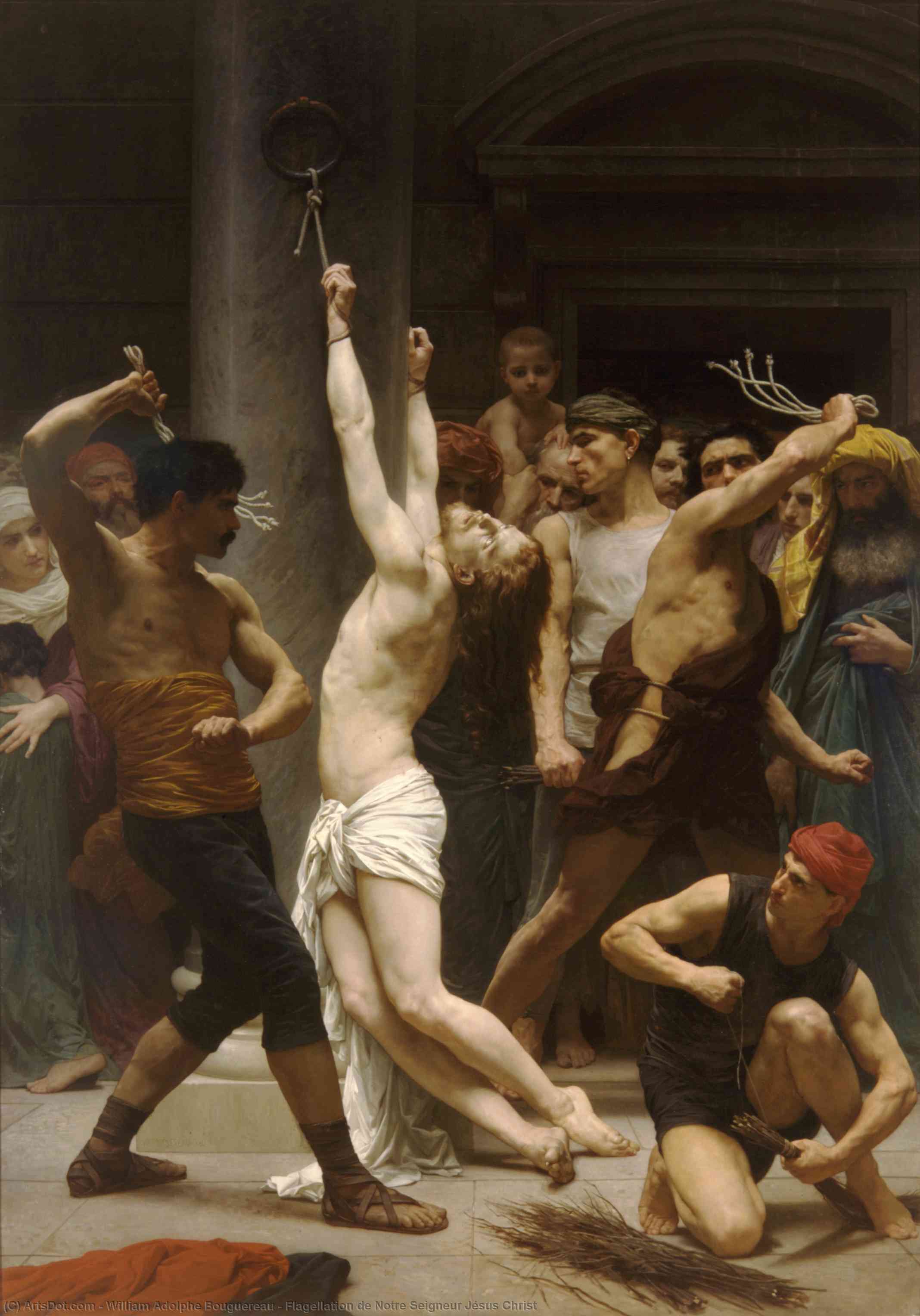 Wikioo.org - The Encyclopedia of Fine Arts - Painting, Artwork by William Adolphe Bouguereau - Flagellation de Notre Seigneur Jésus Christ