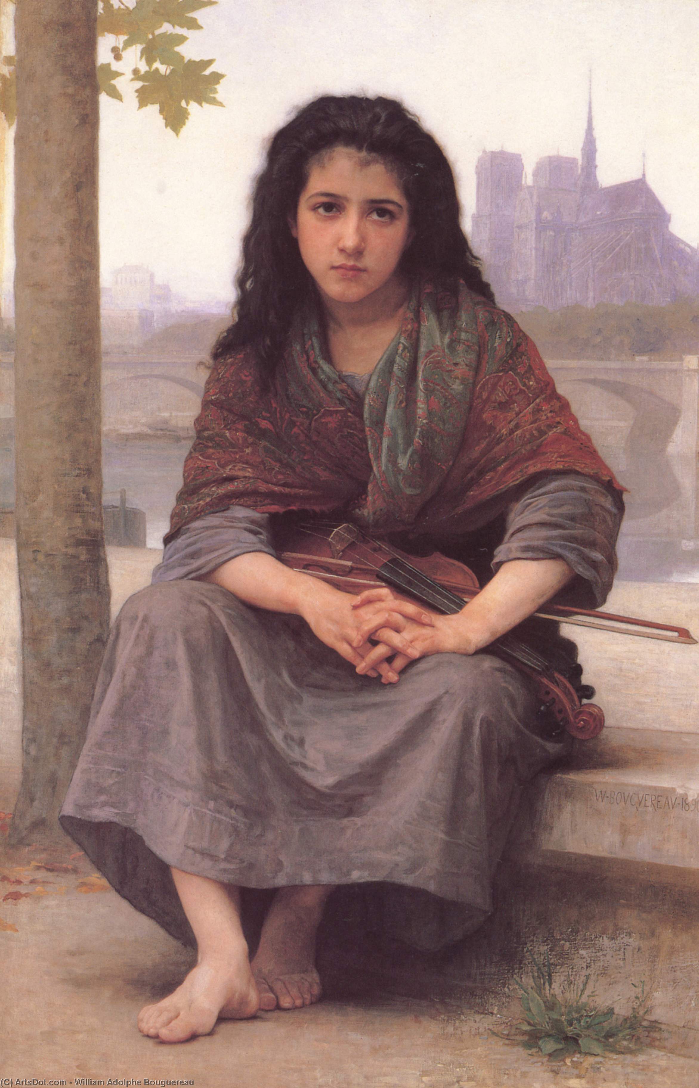 Wikioo.org - The Encyclopedia of Fine Arts - Painting, Artwork by William Adolphe Bouguereau - Le bohemienne