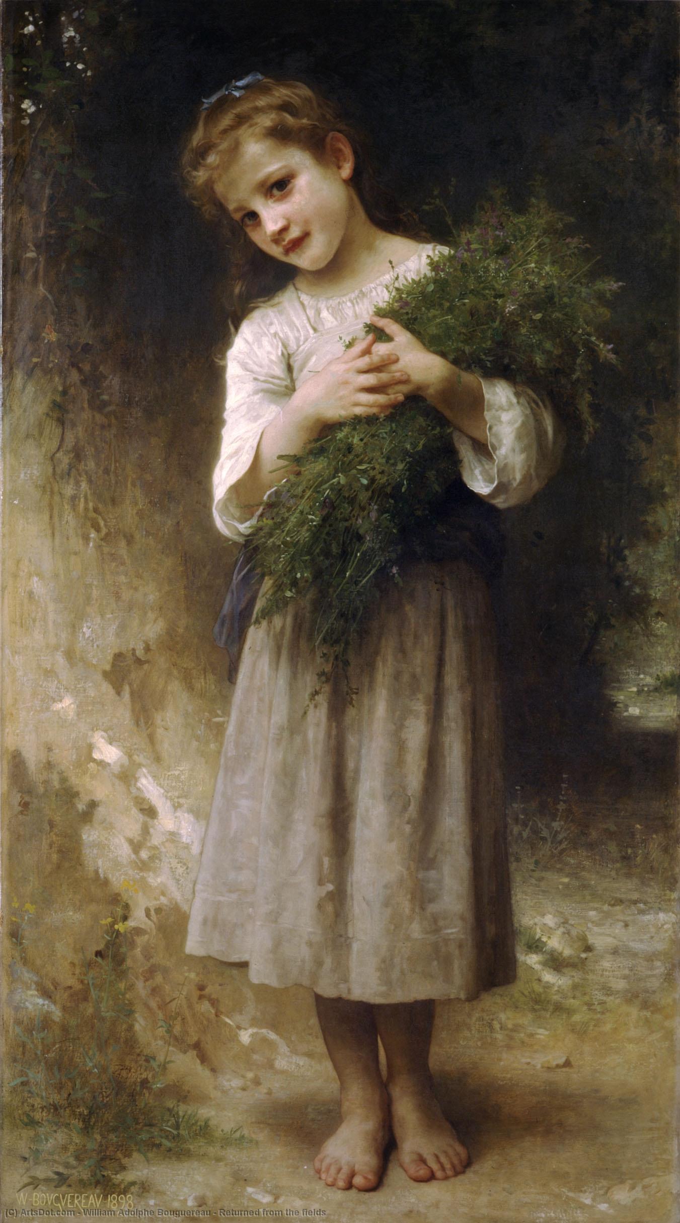 Wikioo.org - The Encyclopedia of Fine Arts - Painting, Artwork by William Adolphe Bouguereau - Returned from the fields