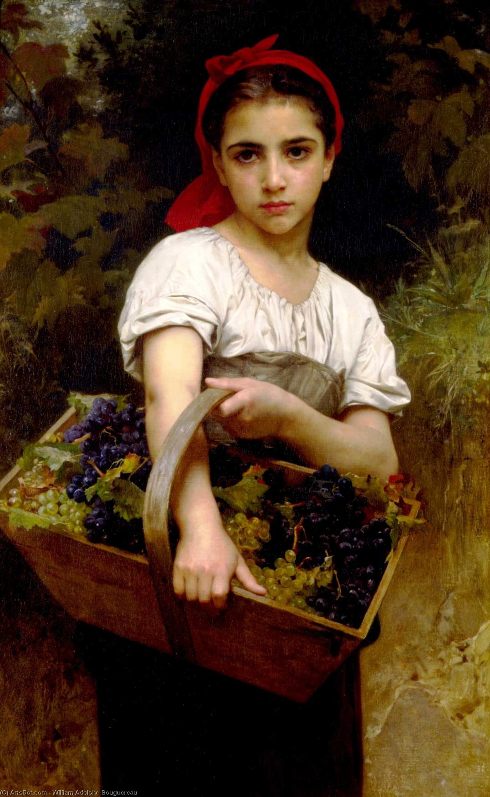 Wikioo.org - The Encyclopedia of Fine Arts - Painting, Artwork by William Adolphe Bouguereau - The grape picker