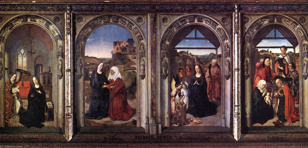 WikiOO.org - Encyclopedia of Fine Arts - Lukisan, Artwork Dieric Bouts - Triptych of the Virgiin