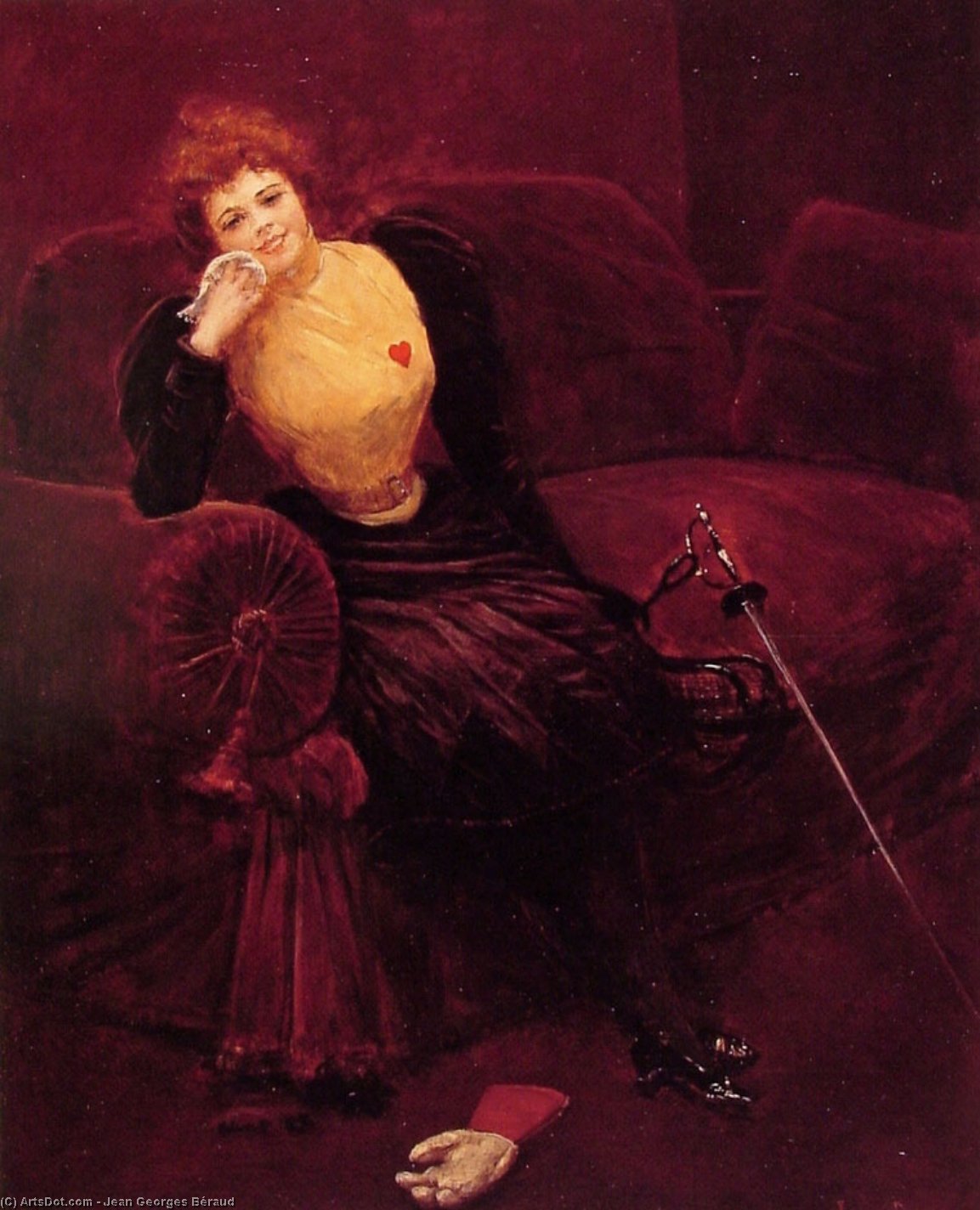 WikiOO.org - دایره المعارف هنرهای زیبا - نقاشی، آثار هنری Jean Georges Béraud - Woman fencer