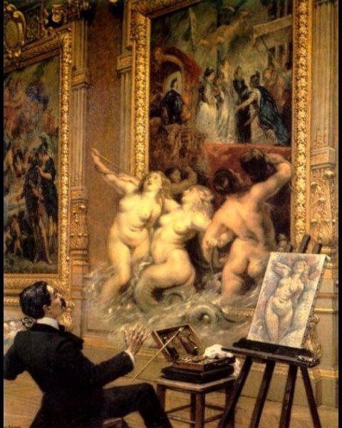 Wikioo.org - The Encyclopedia of Fine Arts - Painting, Artwork by Louis Beroud - The joys of the flooding