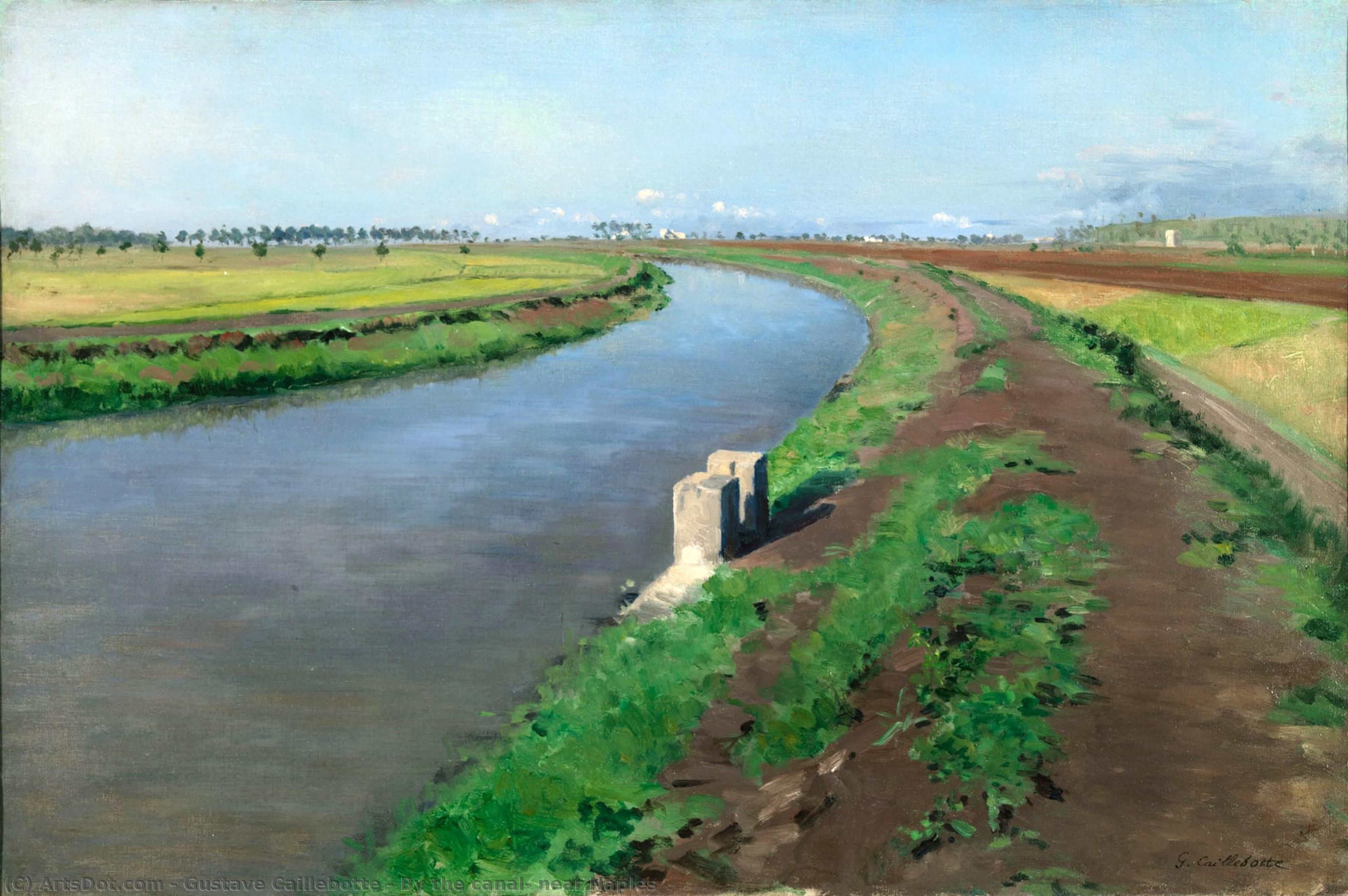 WikiOO.org - 百科事典 - 絵画、アートワーク Gustave Caillebotte - で 運河  近い  ナポリ