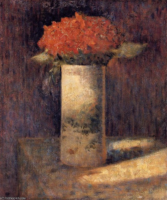 WikiOO.org – 美術百科全書 - 繪畫，作品 Georges Pierre Seurat - Boquet 在一个花瓶