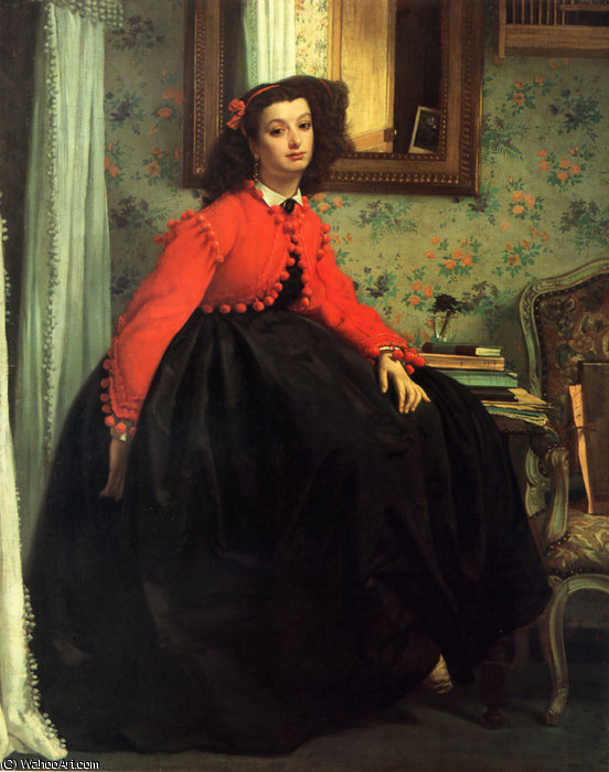 Wikioo.org - The Encyclopedia of Fine Arts - Painting, Artwork by James Jacques Joseph Tissot - Young Girl in Red Jacket