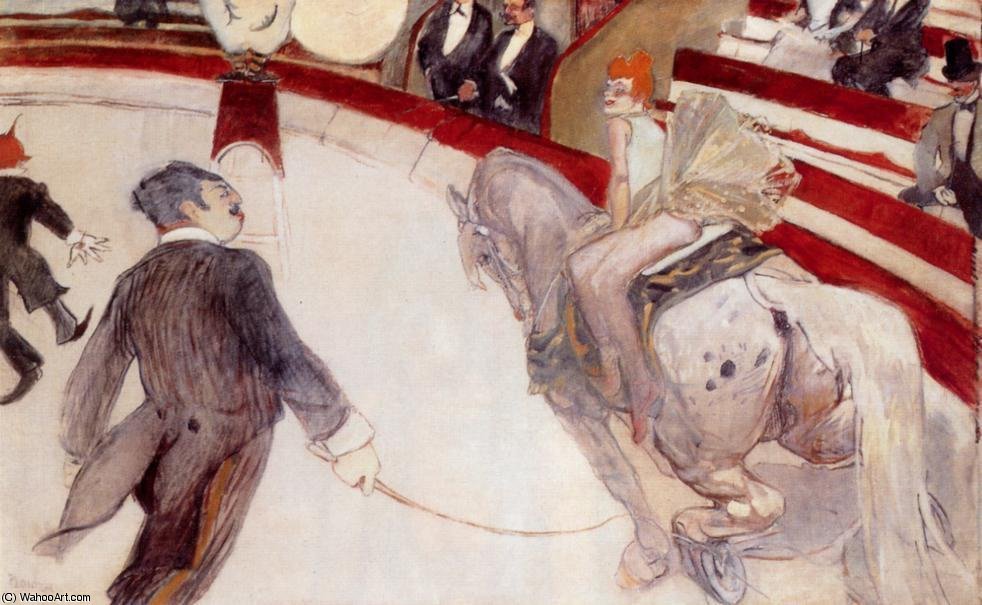 Wikioo.org - The Encyclopedia of Fine Arts - Painting, Artwork by Henri De Toulouse Lautrec - At the Cirque Fernando - The Ringmaster