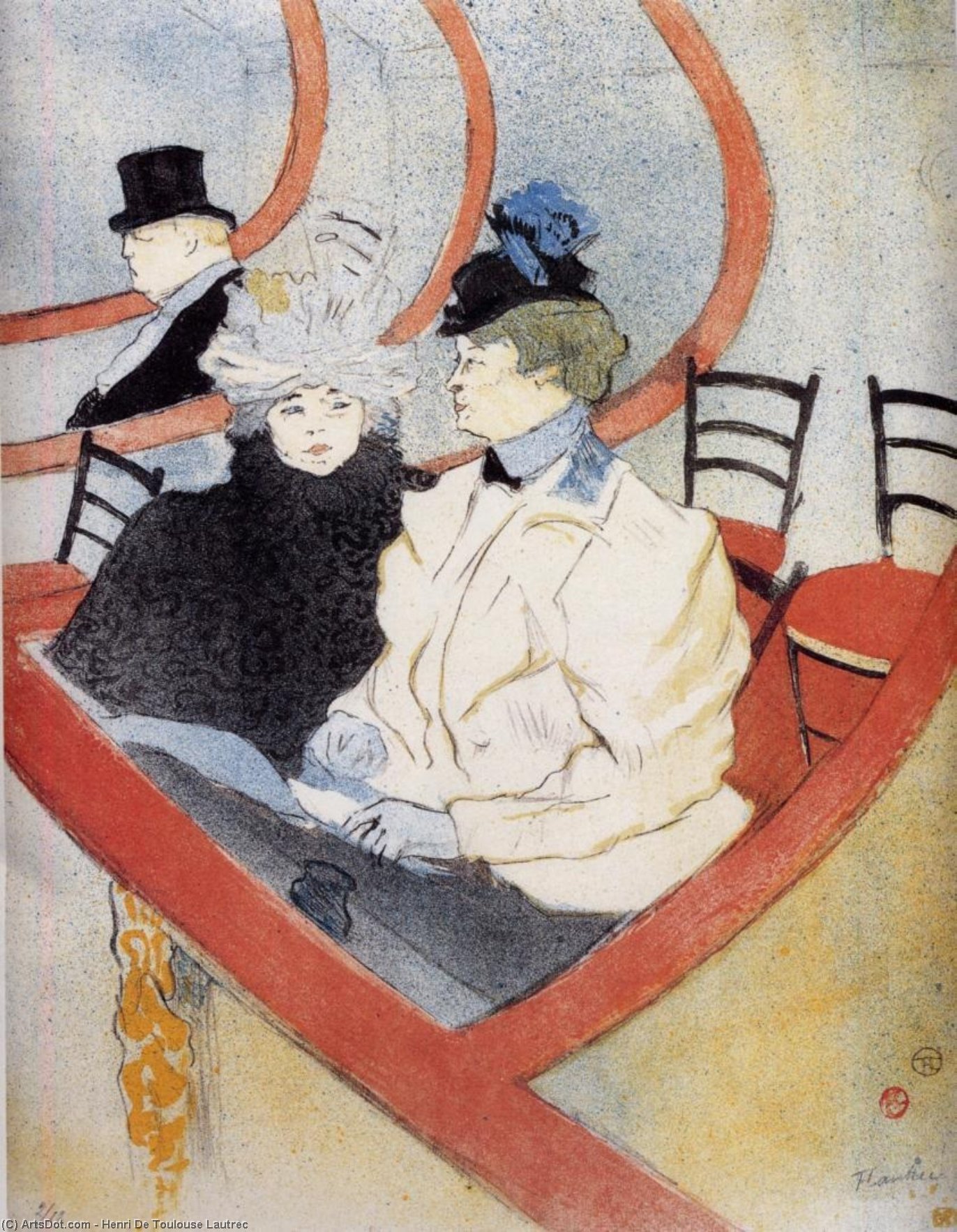 Wikioo.org - The Encyclopedia of Fine Arts - Painting, Artwork by Henri De Toulouse Lautrec - Box in the Grand Tier