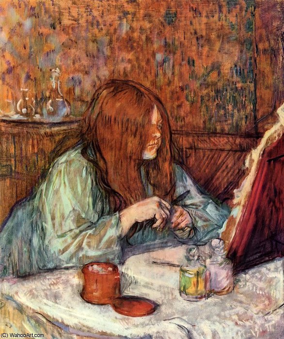 WikiOO.org - Енциклопедія образотворчого мистецтва - Живопис, Картини
 Henri De Toulouse Lautrec - Madame Poupoule at Her Toilette